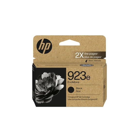 HP 923e EvoMore Black High-Yield Original Ink Cartridge, 4K0T7LN