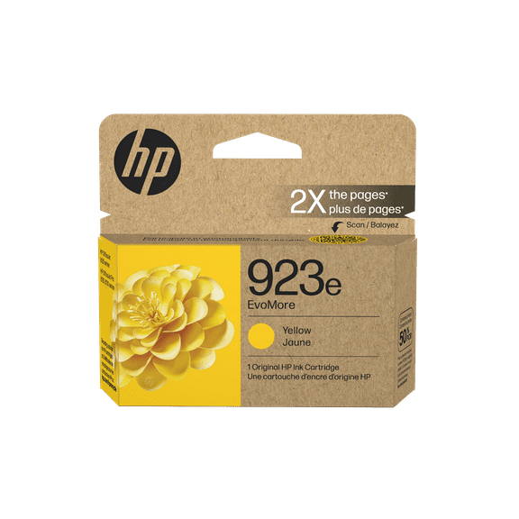 HP 923e EvoMore Yellow Original Ink Cartridge, 800 pages, 4K0T6LN