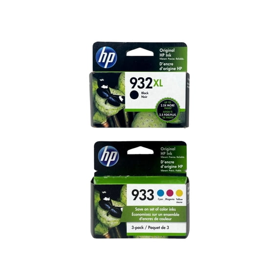 HP 932XL Black and 933 Cyan Magenta Yellow High Yield Ink Cartridges N9H62FN 4-Pack for OfficeJet 6700 (Sold Without Manufacturer Warranty)