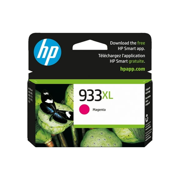 HP 933XL High Yield Magenta Original Ink Cartridge, ~825 pages, CN055AN#140