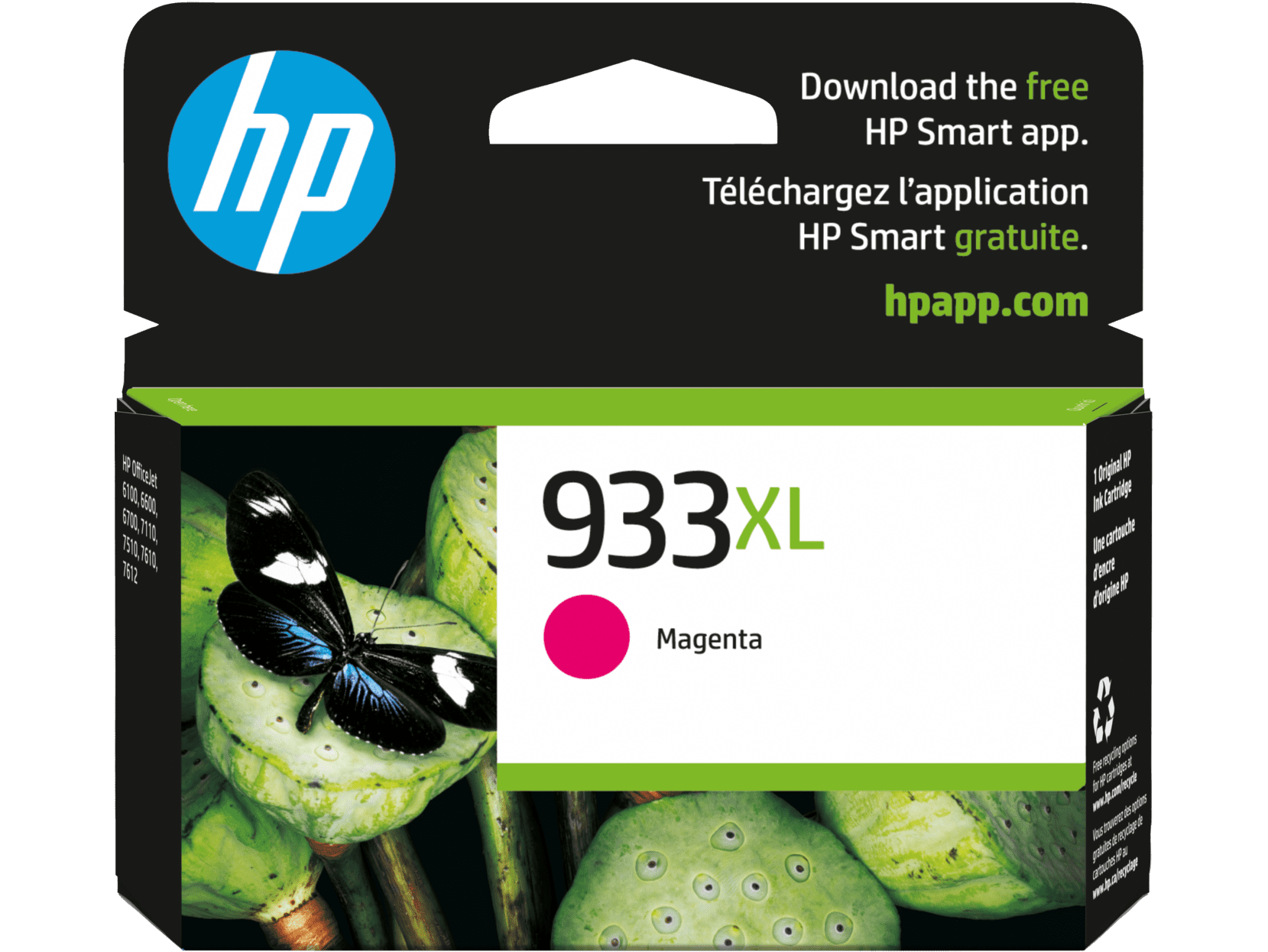 HP 933XL, (CN055AN) High-Yield Magenta Original Ink Cartridge HP 933XL, (CN055AN) High-Yield Magenta Original Ink Cartridge