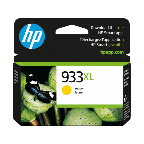 HP 933XL High Yield Yellow Original Ink Cartridge, ~825 pages, CN056AN#140