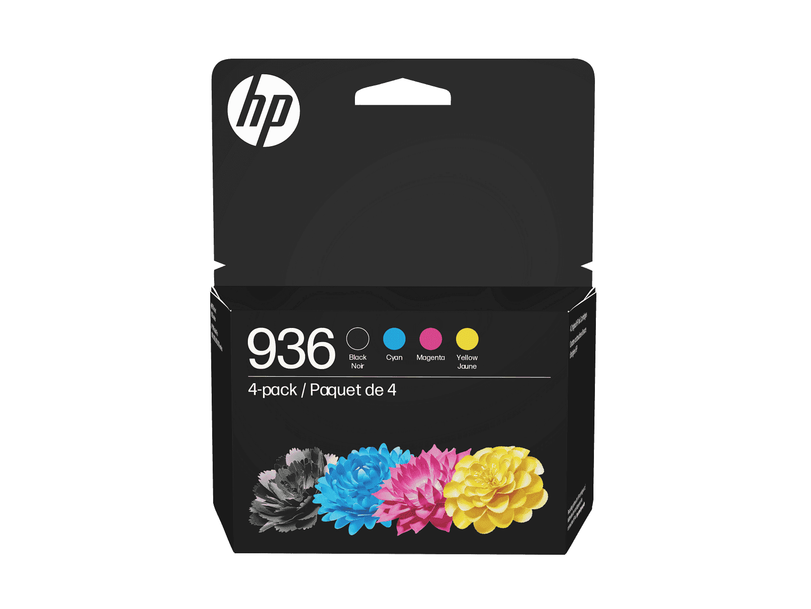 HP 936 Black Cyan Magenta Yellow Original Ink Cartridges 6C3Z5LN 4-Pack for Officejet Pro 9125e (Sold Without Manufacturer Warranty)