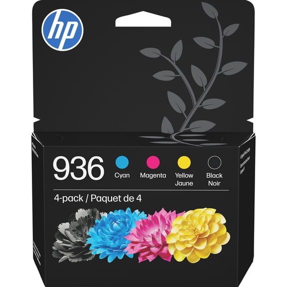 HP 936 CMYK Original Ink Cartridge 4-Pack, ~1,250 pages, 6C3Z5LN