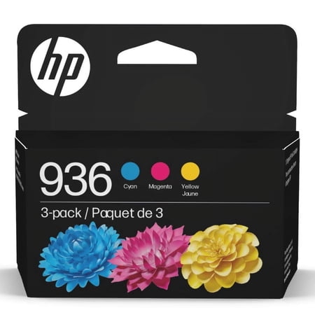 HP 936 Cyan Magenta Yellow Original Ink Cartridges 4S6V3LN 3-Pack for Officejet Pro 9100 (Sold without manufacturer warranty)