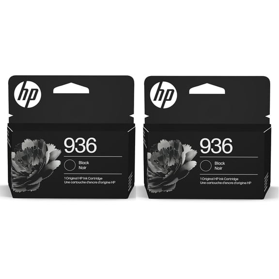 HP 936 Genuine 2-Pack Black Set Original Ink Cartridge (4S6V2LN)