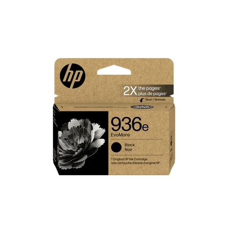 HP 936e EvoMore Black Original Ink Cartridge, ~2,500 pages, 4S6V6LN