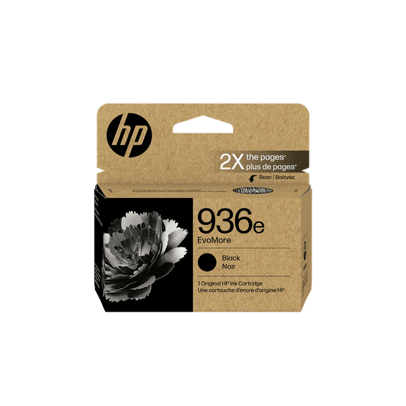 HP 936e EvoMore Black Original Ink Cartridge, ~2,500 pages, 4S6V6LN
