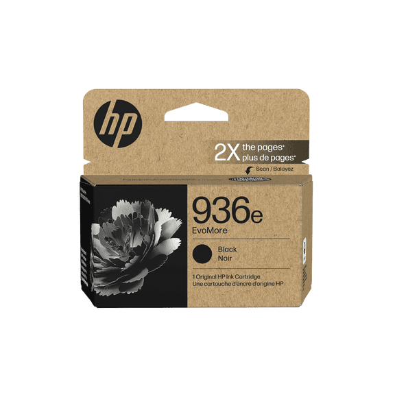 HP 936e EvoMore Black Original Ink Cartridge, ~2,500 pages, 4S6V6LN