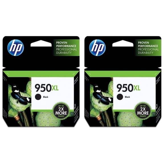 HP 950XL Original High Yield Ink Cartridge for Officejet Pro 8100 & 8600 Series Printer, Black, 2-Pack
