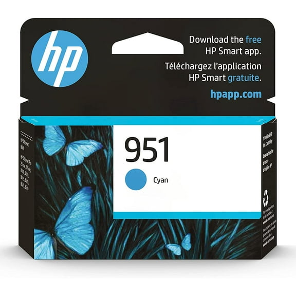 HP 951 Cyan Ink Cartridge | Works with HP OfficeJet 8600, HP OfficeJet Pro 251dw, 276dw, 8100, 8610, 8620, 8630 Series