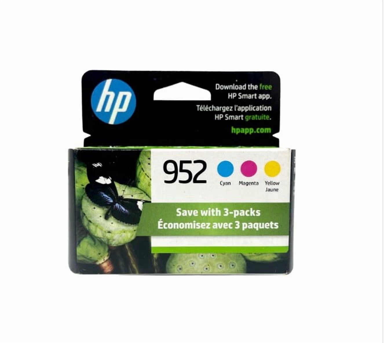 HP 952 C/Y/M 3PK Ink Cartridges N9K27AN Works with Printer Series: OfficeJet 8702, OfficeJet Pro 7720, 7740, 8210, 8710, 8720, 8730, 8740S Sold without manufacturer warranty