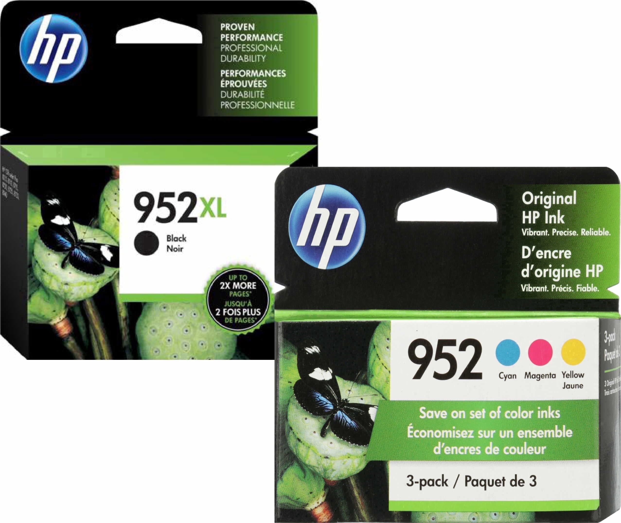 HP 952XL/952 High Yield Black and HP 952 Cyan/Magenta/Yellow Ink ...
