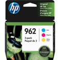 thumbnail image 1 of HP 3YP00AN#140 Tri-Color per Printer Cartridge Combo Pack with 3x 962 Original Ink Cartridge Cyan/Magenta/Yellow, for 9015/9025, 1 Pack, 1 of 5