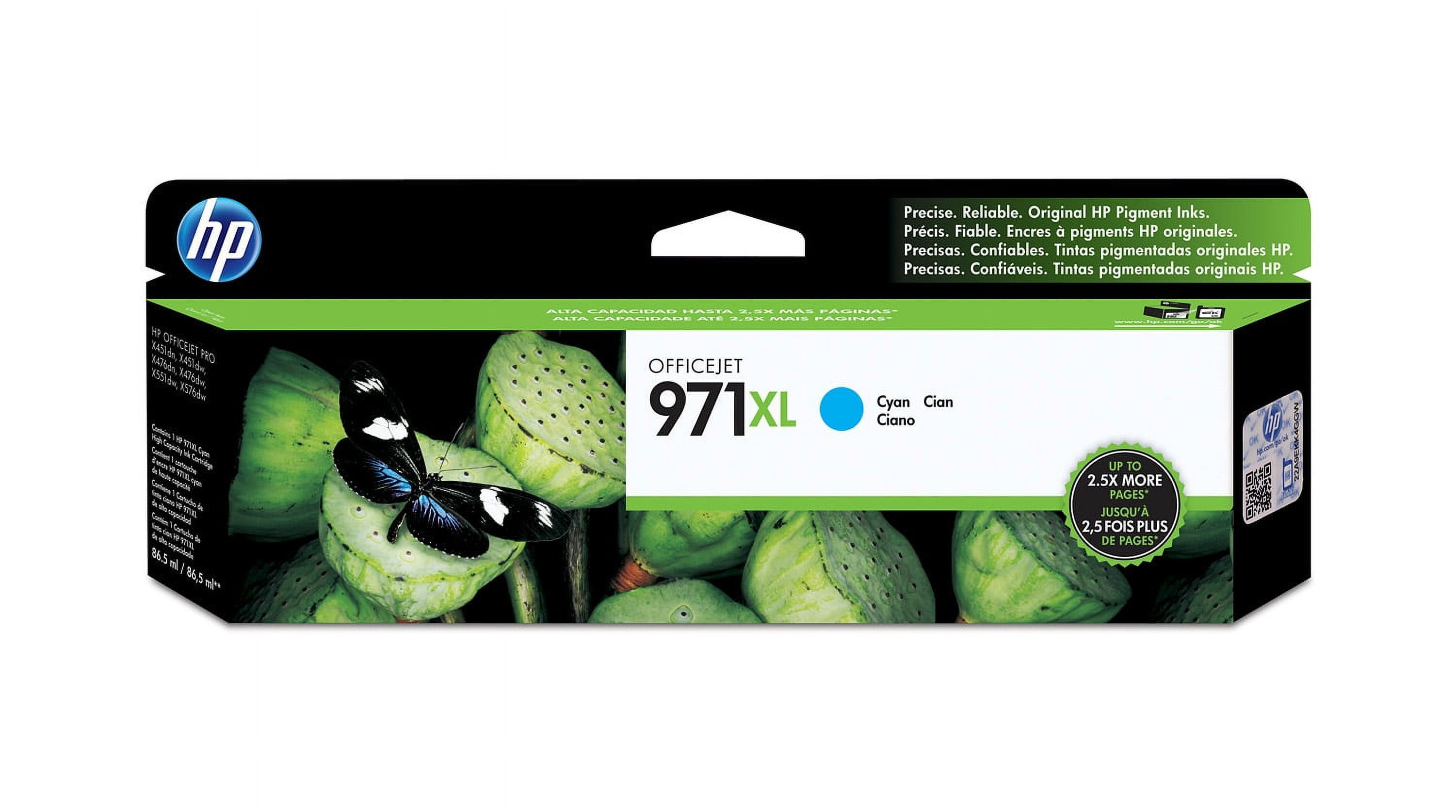 HP 971XL High Yield Yellow Ink Cartridge, Professional