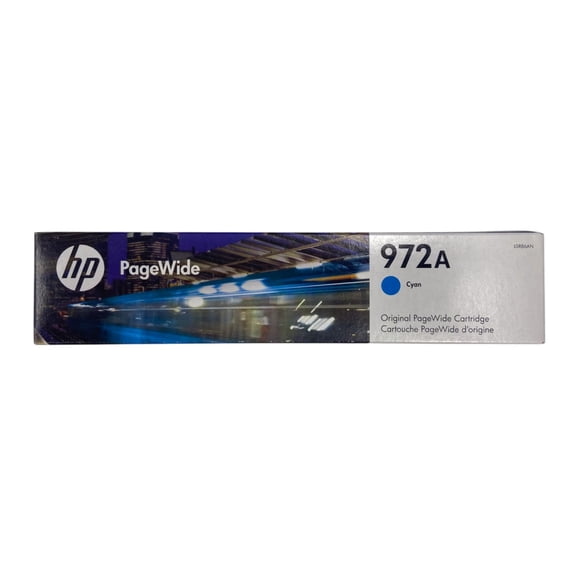 HP 972A PageWide Cyan L0R86AN Ink Cartridge Printers Works with Printer Series PageWide Pro 452, 477, 552dw, 577 Sold without manufacturer warranty