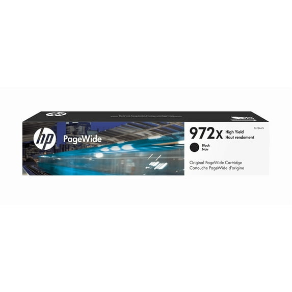 HP 972X High Yield Black Original PageWide Cartridge, ~10,000 pages, F6T84AN
