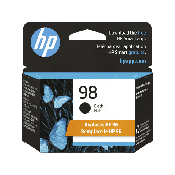 HP 98 Black Original Ink Cartridge, ~420 Pages, (C9364WN#140)