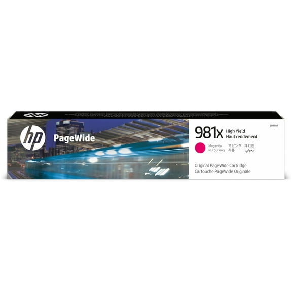HP 981X High Yield Magenta Original PageWide Cartridge, ~10,000 pages, L0R10A