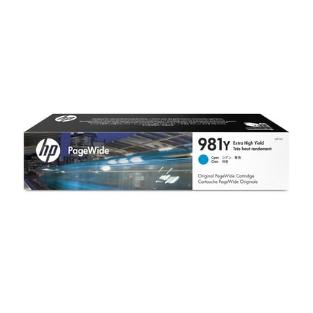 HP PageWide 981Y Extra-High-Yield Ink Cartridge, Cyan, L0R13A