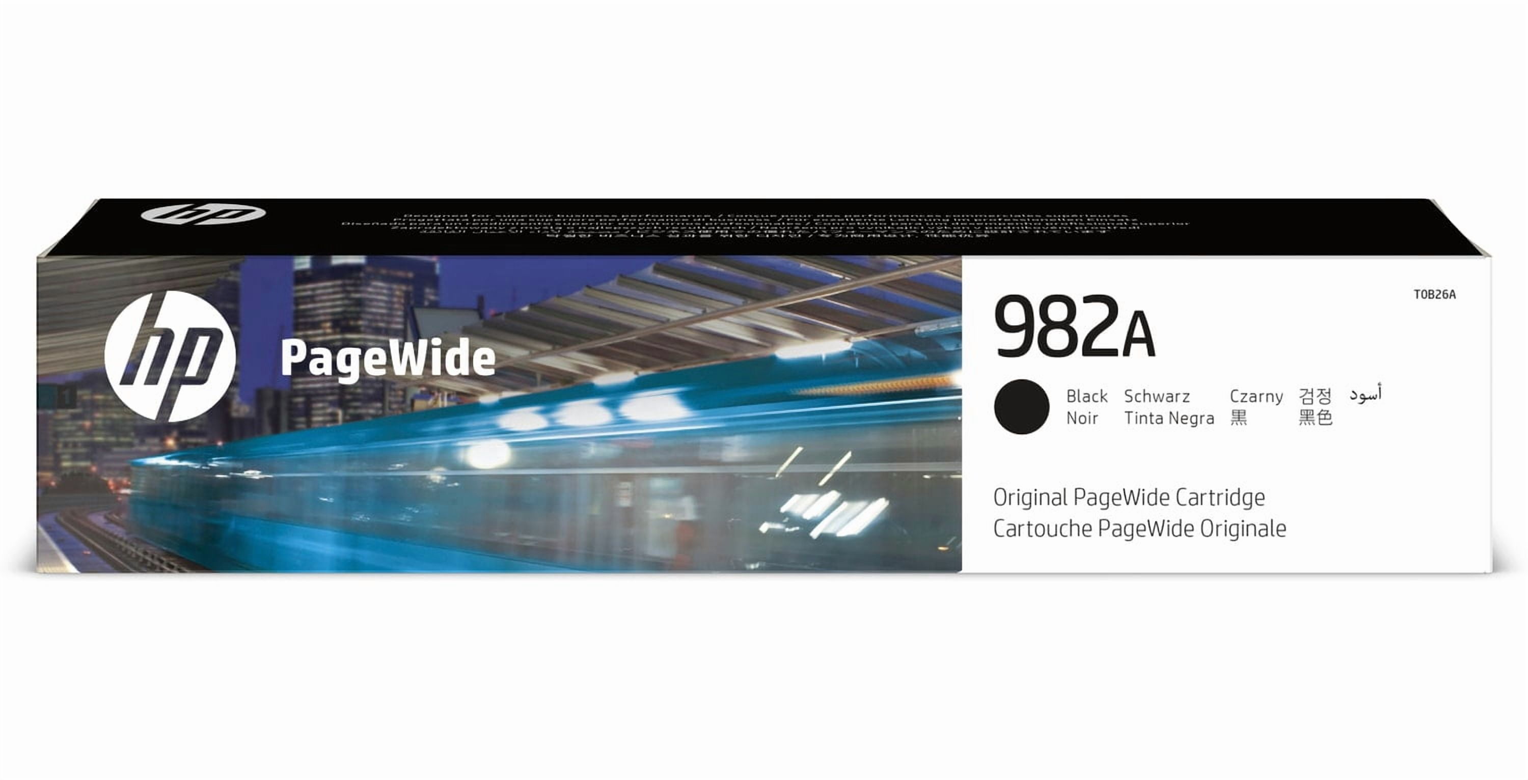 HP 982A Black Original PageWide Cartridge, ~10,000 pages, T0B26A