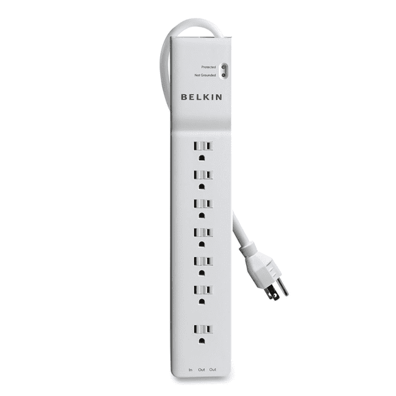 HP AG290AA 7-Outlet Surge Protector Power Strip BE107200 - 6ft Power Cord, 2320 Joules