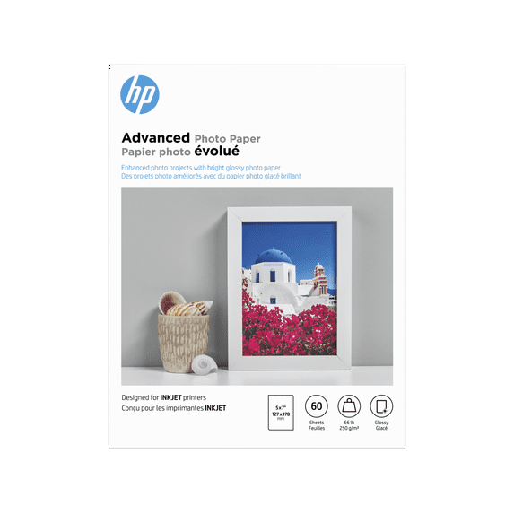 HP Advanced Glossy Photo Paper | 60 Sheets | 5 x 7 in | Q8690A