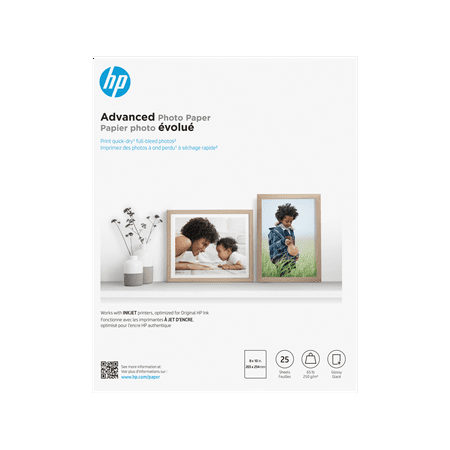 HP - Advanced Glossy 8" x 10" Photo Paper - 25 Count - White