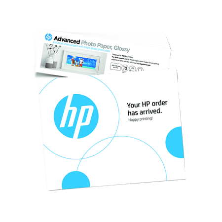HP Advanced Photo Paper, Glossy, 65 lb, 4 x 12 in. (101 x 305 mm), 10 sheets 49V51A