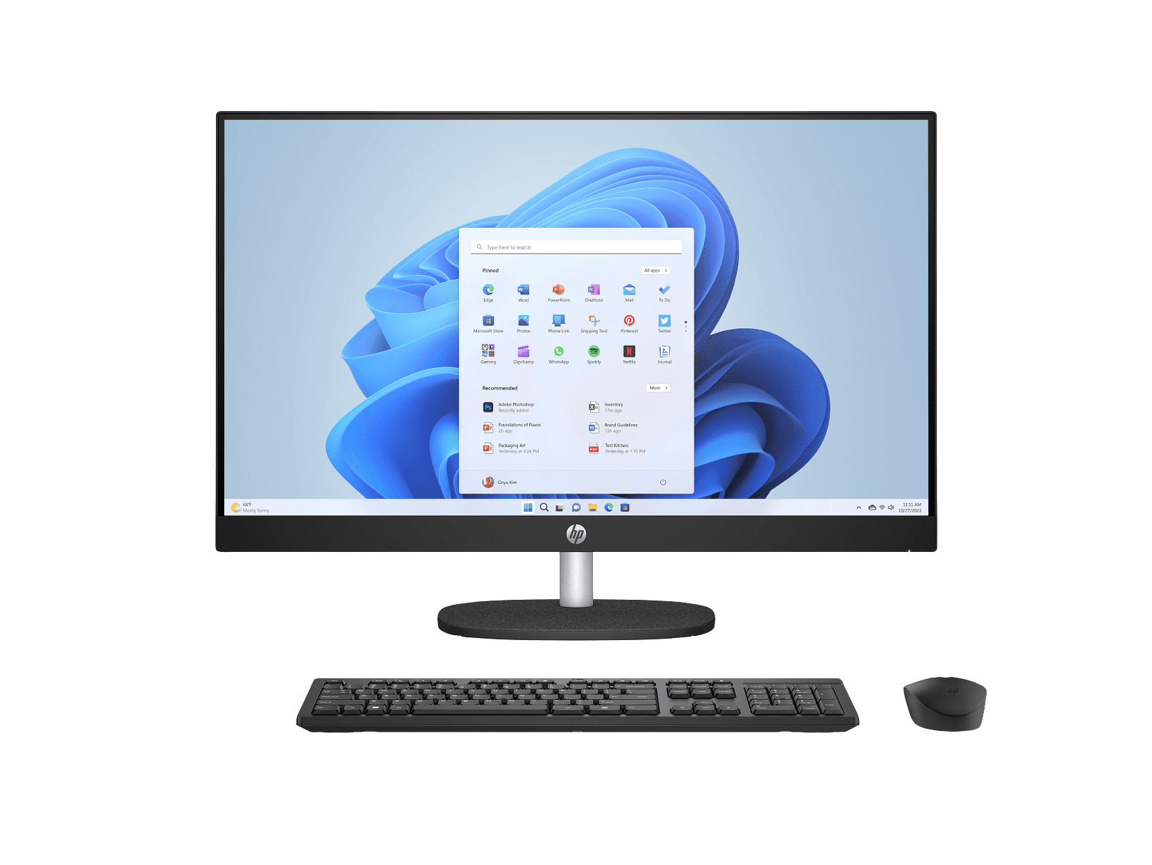 HP Essential All-in-One Computer 27" FHD AMD Ryzen 3, 8 GB;256 GB SSD Windows
