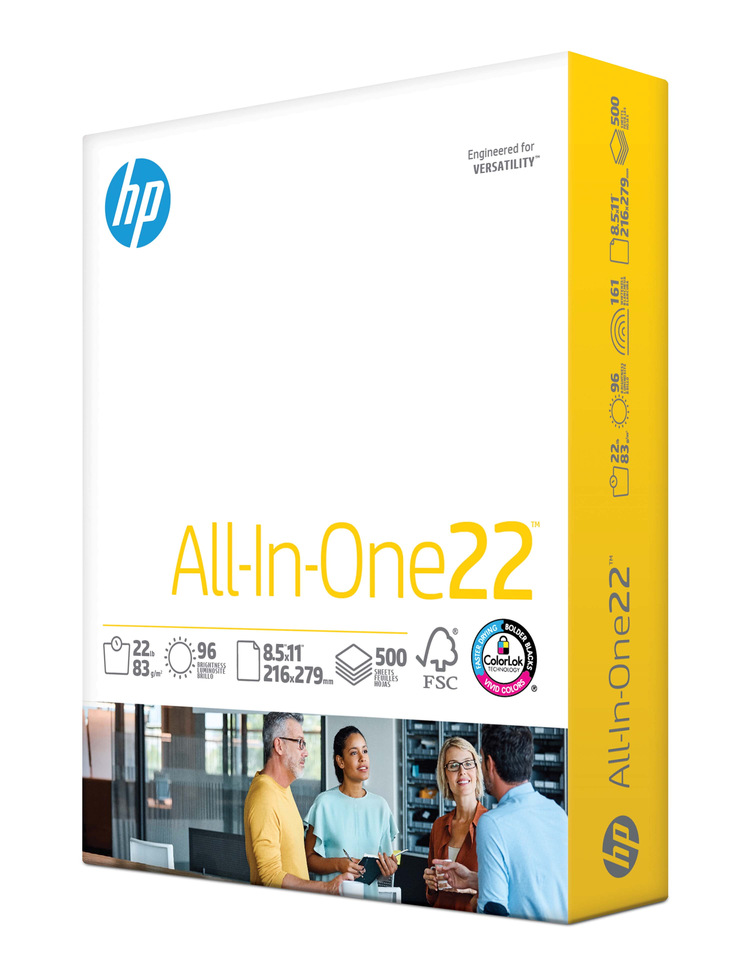 HP All-in-One22, 22lb, 8.5 x 11, White, 1 Ream (50