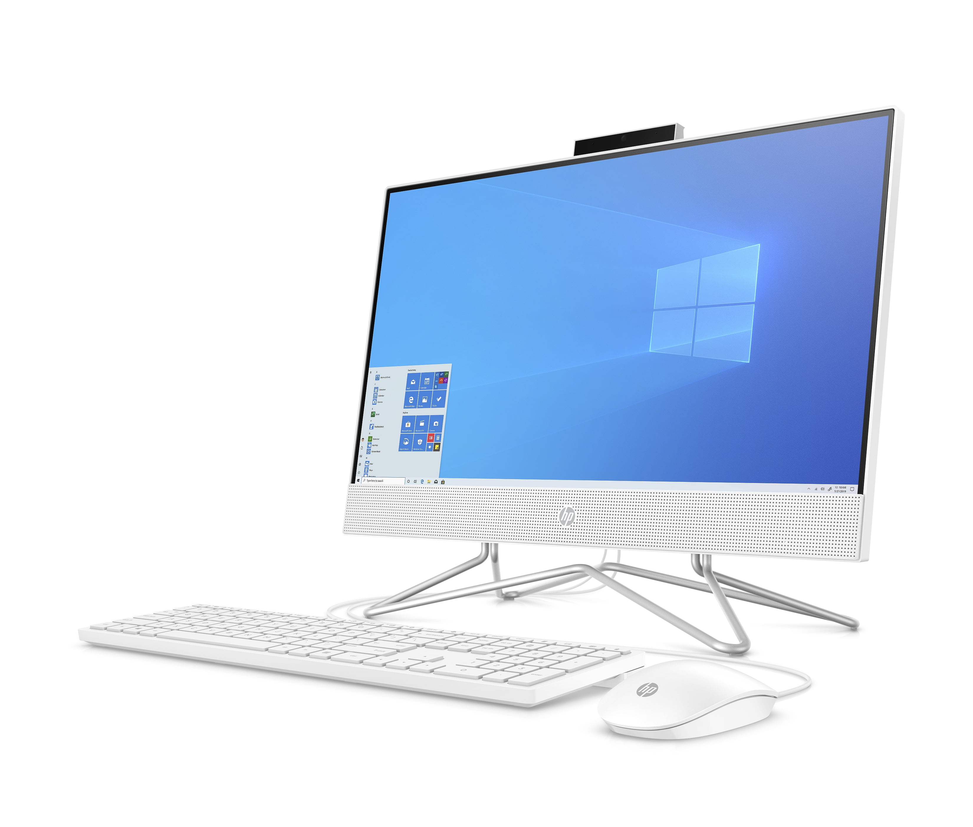 HP All-in-One Computers, AMD Athlon Silver 3050U, 4GB, 256GB SSD, DVD, 22-dd0010