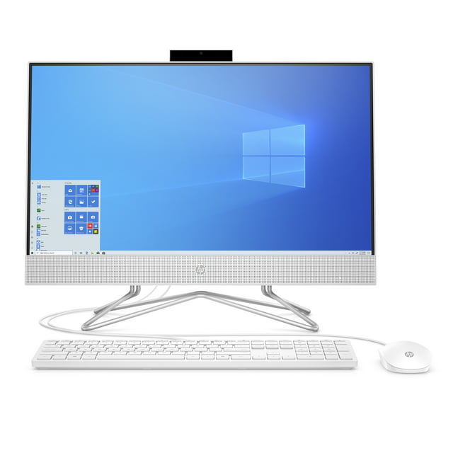 HP All-in-One Computer 24-df1250 Bundle PC, 24", Intel Core i3-1115G4 TGL-U, 8GB, 512GB SSD, Windows 10, DVD-RW, 802.11AC 2x2 Wi-Fi + BT, HP Wired KBM (CG)