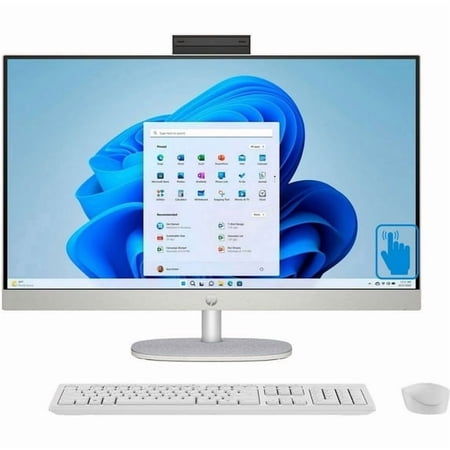 HP All in One Desktop Computer 27" FHD Touchscreen, Intel Core Ultra 7 255U, 32GB DDR5 RAM, 1TB SSD, Wi-Fi , Windows 11 Pro,White