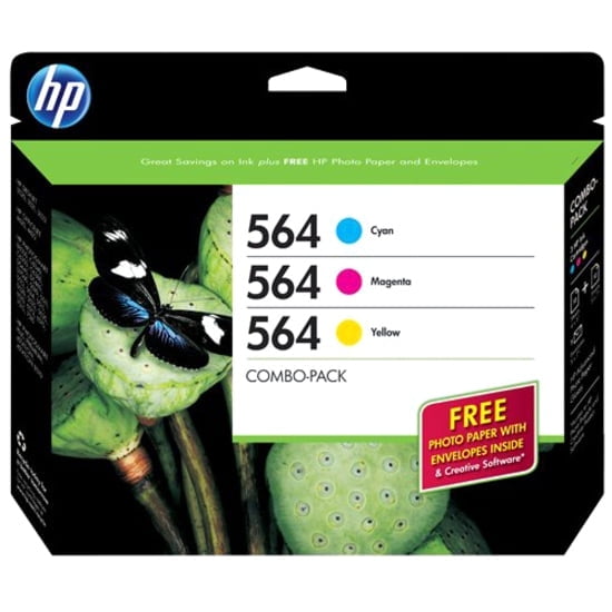 HP 564 Original Ink Cartridge, Combo Pack, Cyan, Magenta, Yellow, Inkjet, Standard Yield, 300 Pages Cyan, 300 Pages Magenta, 300 Pages Yellow, 3 / Pack