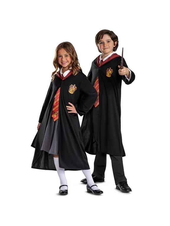 Warner Bros. Harry Potter Gryffindor Robe Halloween Costume for Children, Boys Size L (10/12), by Disguise