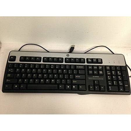 HP Black & Silver USB Keyboard Model# KU-0316 HP Part# 434821-007