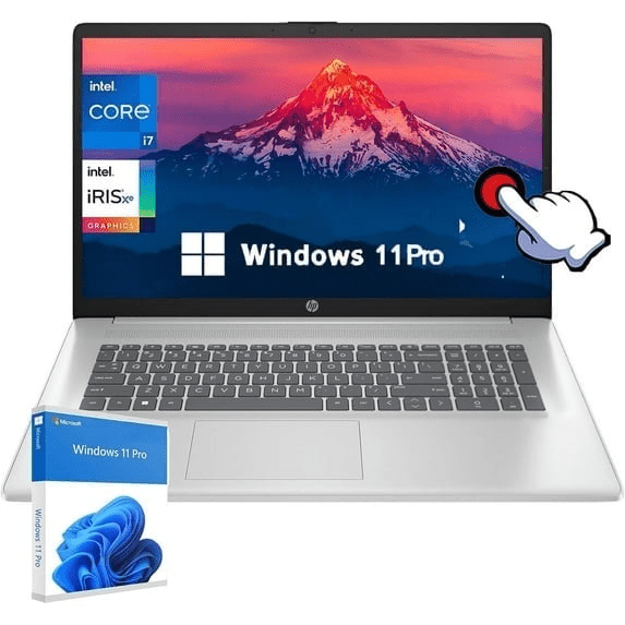 HP Business 17.3" HD+ Touchscreen Laptop, Intel Core i7-1355U, 8GB RAM, 512GB SSD, Intel Iris Xe Graphics, Wi-Fi 6, Backlit Keyboard,Windows 11 Pro