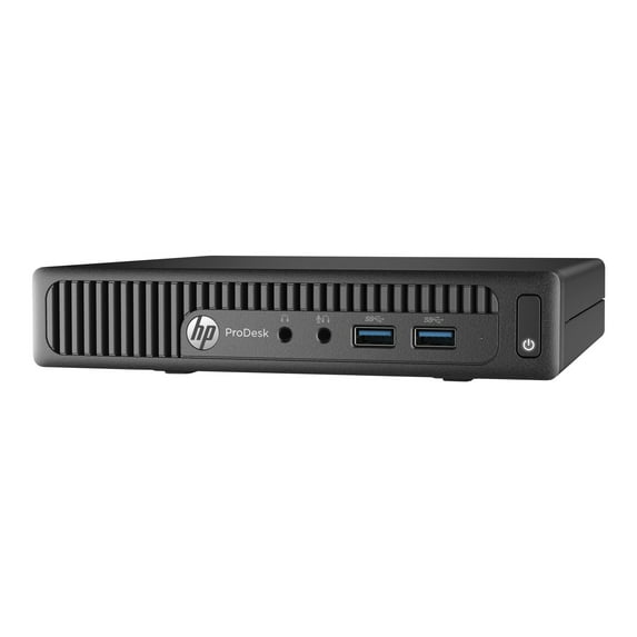 HP ProDesk 400 G2 - Mini desktop - Pentium G4400T / 2.9 GHz - RAM 4 GB - HDD 500 GB - HD Graphics 510 - GigE - WLAN: Bluetooth 4.0, 802.11a/b/g/n/ac - Win 7 Pro 64-bit (includes Win 10 Pro 64-bit License) - monitor: none - keyboard: US - Smart Buy - TAA Compliant