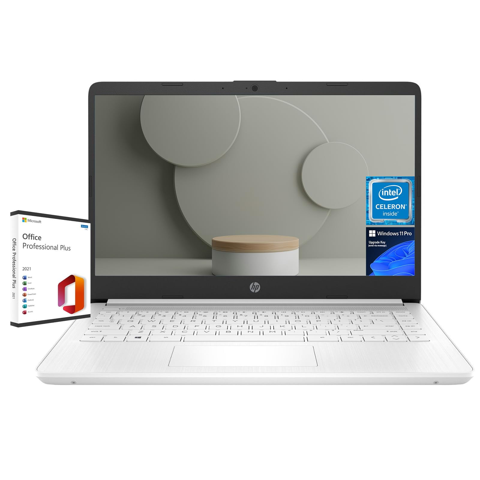 PC Portable HP 15s-fq0003sf - Écran Full HD 15,6", Intel Celeron N4120, 4 Go RAM, 128 Go SSD, Windows 11