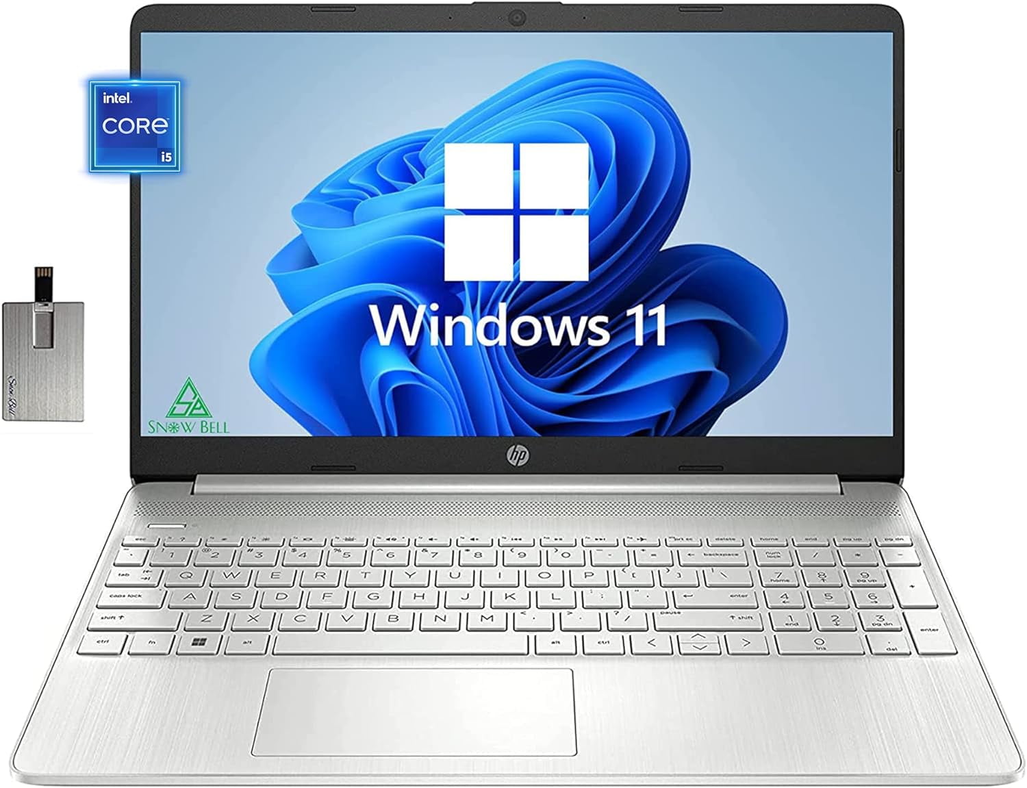 HP 17-inch Laptop, 11th Generation Intel Core i5-1135G7, Intel Iris Xe  Graphics, 8 GB RAM, 256 GB SSD, Windows 11 Home (17-cn0025nr,Natural  Silver)