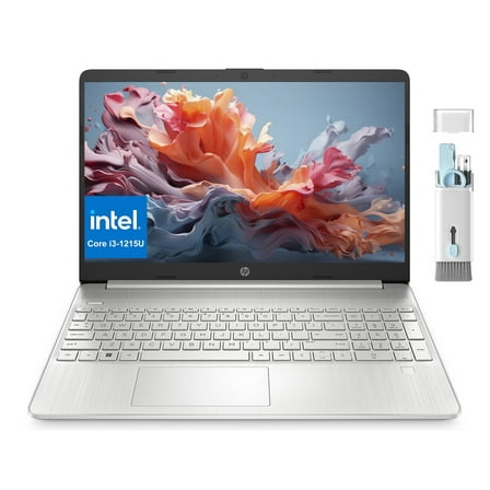 HP Business Laptop, 15.6" FHD Micro-Edge, Intel Core i3-1215U, 32GB RAM, 2TB SSD, Intel UHD Graphics, Numeric Keypad, Webcam, Wi-Fi, Bluetooth, Windows 11 Home in S Mode, Cefesfy Cleaning Brush
