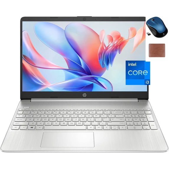 HP Business Laptop, 15.6" HD Touchscreen Display, Intel i3-1115G4 Processor, 16GB RAM, 1TB SSD, Intel UHD Graphics, Wi-Fi, Bluetooth, Windows 11 Home in S Mode, Silver, WIRELESS MOUSE & MOUSE PAD