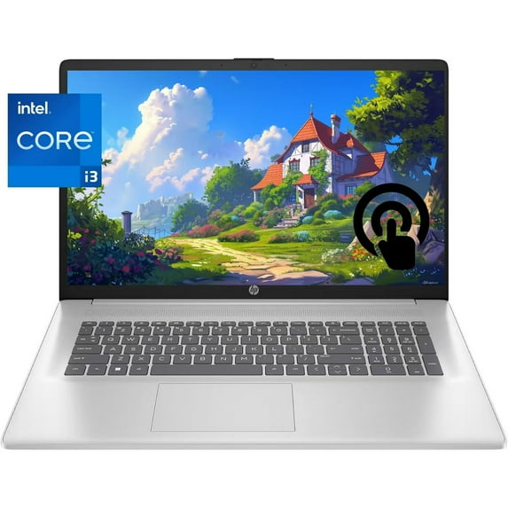 HP Business Laptop, 17.3" HD+ Touchscreen,Intel Core i3-1215U, 16GB RAM, 512GB PCIe SSD, Long Battery Life, Wi-Fi, Bluetooth,Windows 11 Home, Silver
