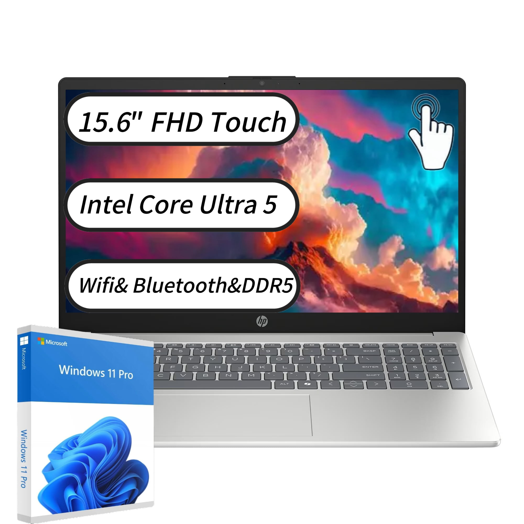HP Business Laptop, 24GB DDR5 RAM, 1TB PCIe SSD,Intel Ultra 5 125H (Beats i7-1355U), 15.6" FHD Touchscreen Display, WiFi 6, Windows 11 Pro