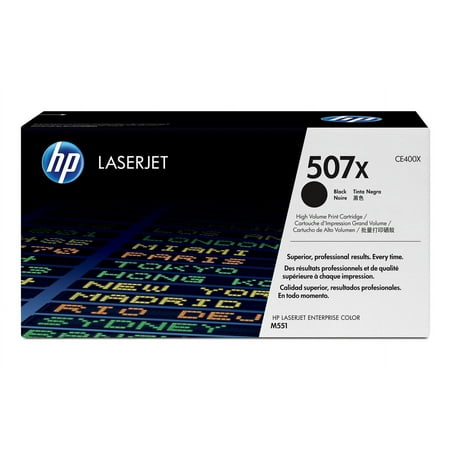 HP 507X High Yield Black Original LaserJet Toner Cartridge, ~11,000 pages,