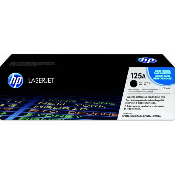 HP 125A Black Toner Cartridge Works Color Laserjet CM1312 MFP Series, Color Laserjet CP1215, CP1515, CP1518 Series CB5 1 Pack Approximate 2,200 Pages. Sold without manufacturer warranty