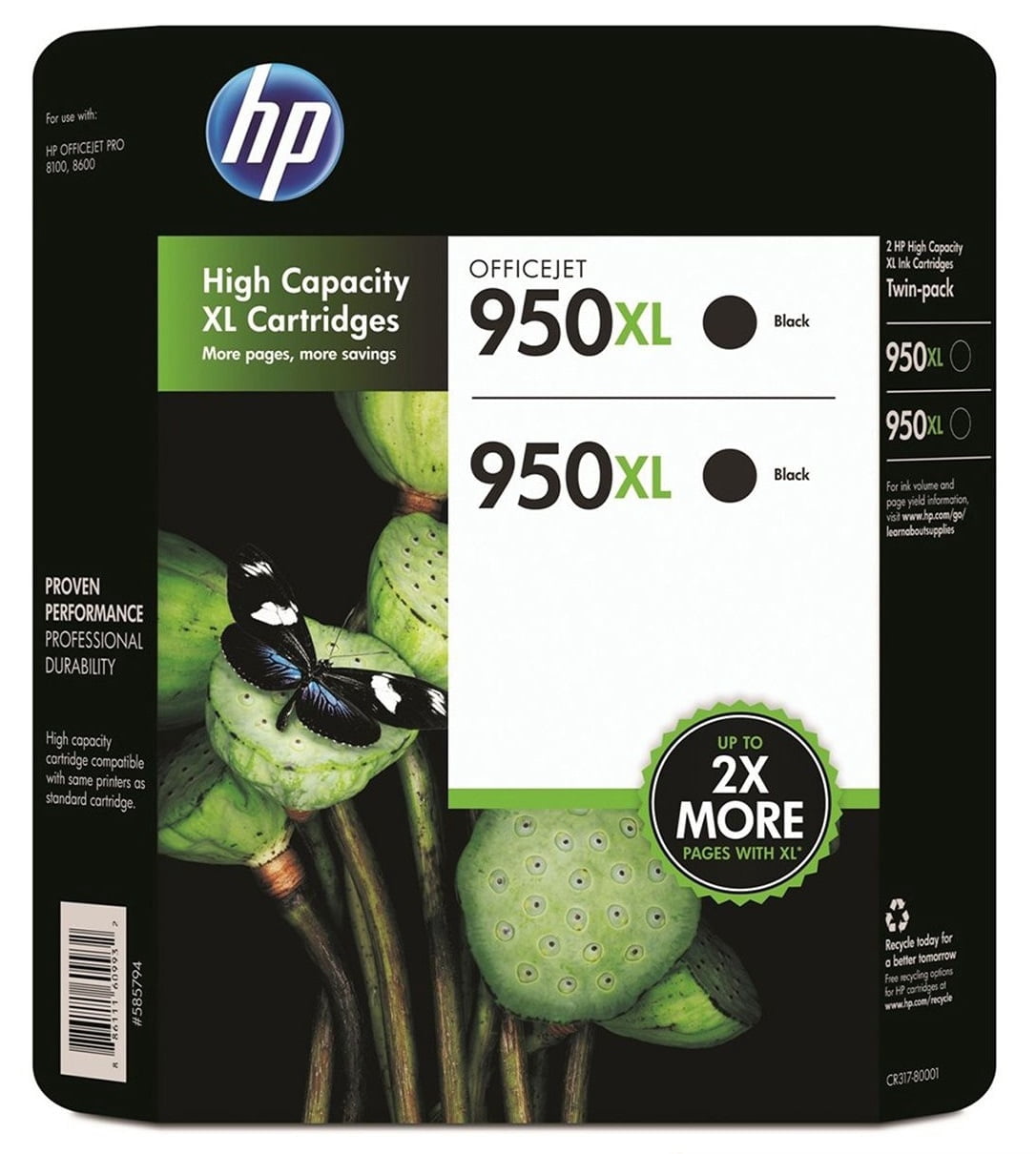 HP CR317BN 950XL ,Black Ink Cartridge, Twin Pack