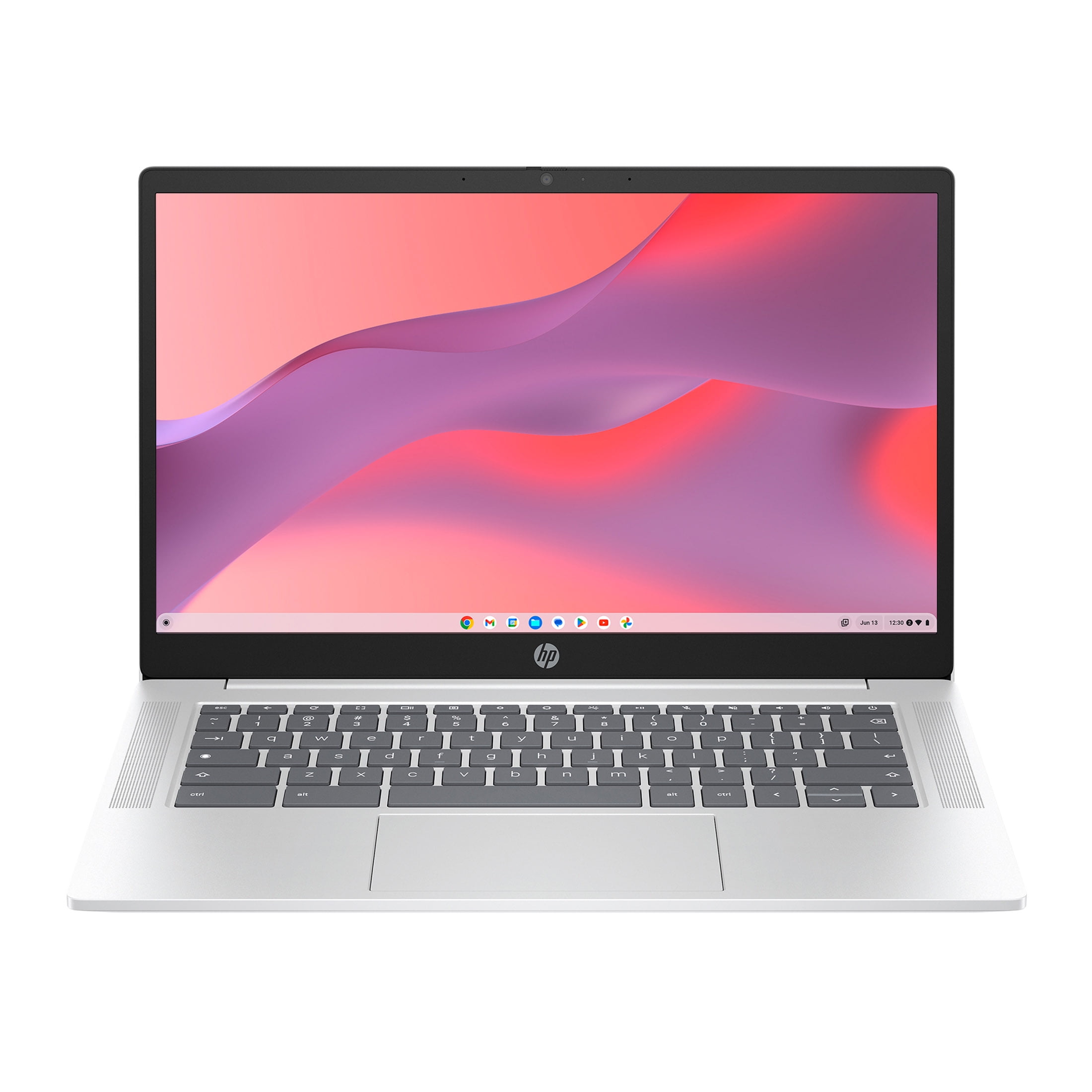 HP Chromebook 14 inch Laptop Intel Processor N200 4GB RAM 128GB UFS Glacier Silver HP Chromebook 14 inch Laptop Intel Processor N200 4GB RAM 128GB UFS Glacier Silver