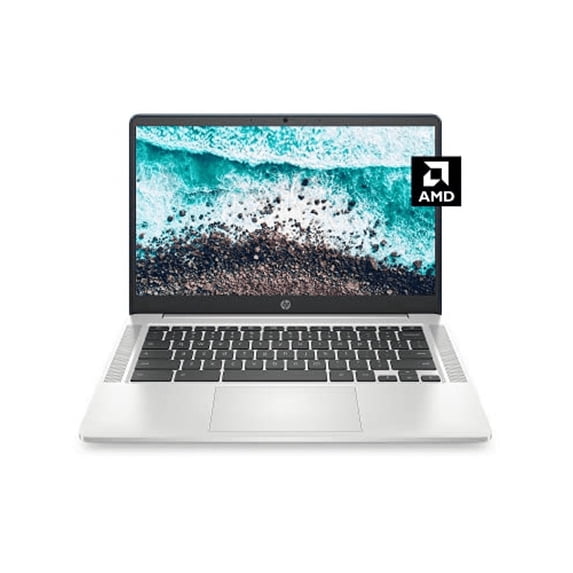 HP Chromebook 14a Laptop, AMD 3015Ce Processor, 4 GB RAM, 32 GB eMMC Storage, 14-inch Micro-Edge HD Display, Google Chrome OS, Anti-Glare Screen, Long-Battery Life (14a-nd0030nr, 2021, Forest Teal)